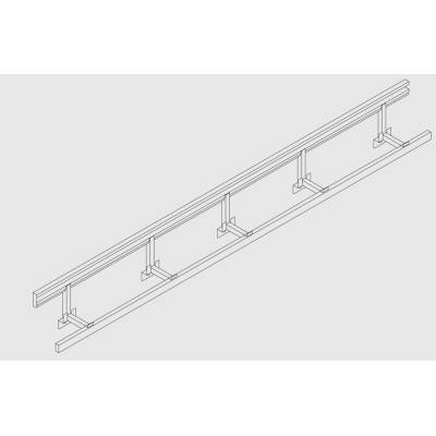 KIT FLAT fissaggio a muro 3000 - Alluminio Verniciato Bianco - 80002048 Domusomnia         KMF3000WX - Incasso